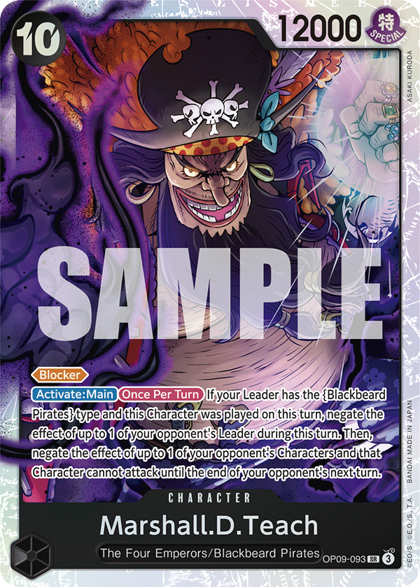OPTCG Emperors in the New World OP09-093 Marshall.D.Teach (SR)