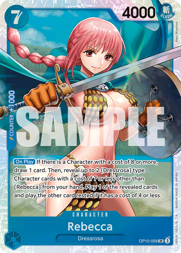 OPTCG Royal Blood OP10-058 Rebecca (SR)