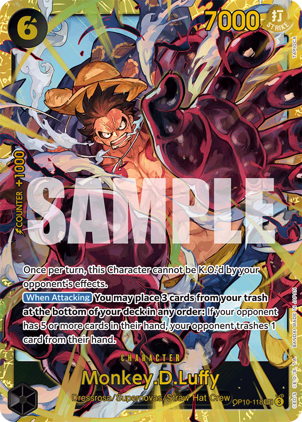 OPTCG Royal Blood OP10-118 Monkey.D.Luffy (SEC)