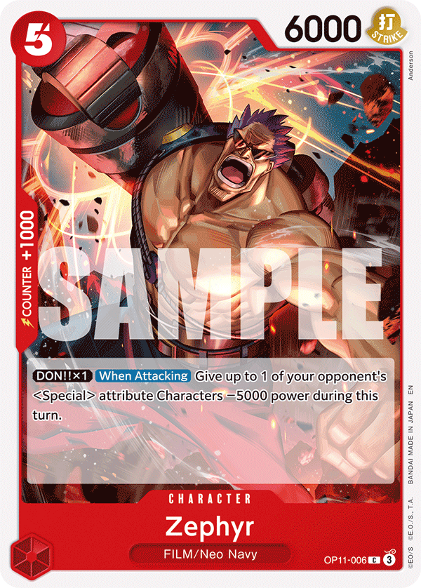 OPTCG A Fist of Divine Speed OP11-006 Zephyr