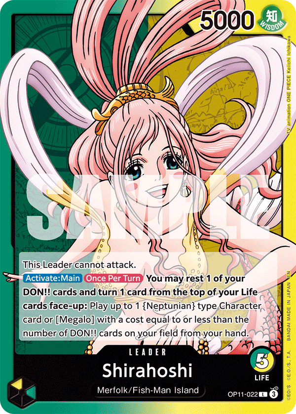 OPTCG A Fist of Divine Speed OP11-022 Shirahoshi (Leader)