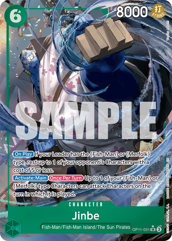 OPTCG A Fist of Divine Speed OP11-031 Jinbe (SR) Alternate Art