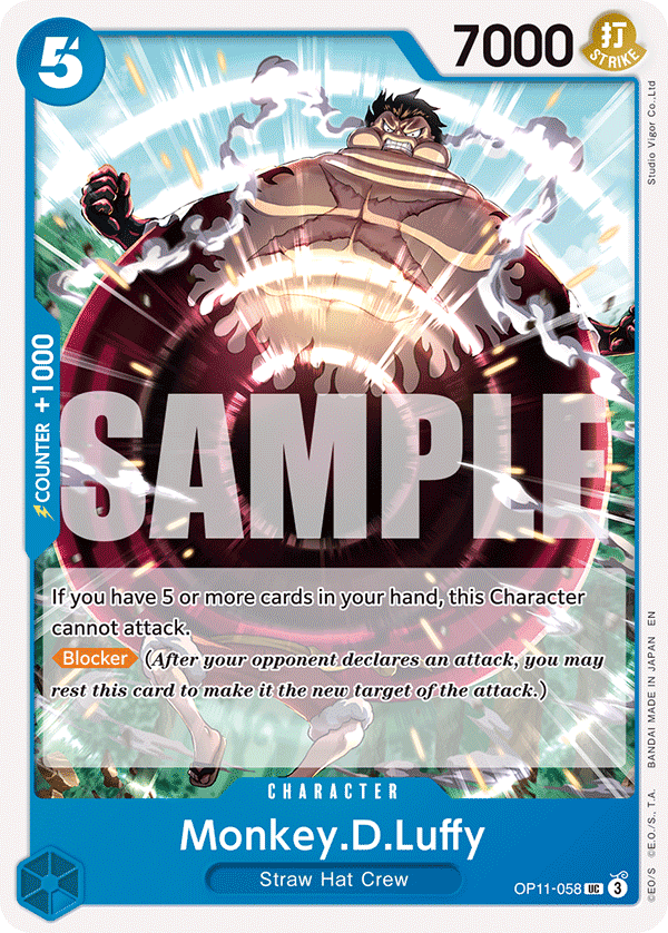 OPTCG A Fist of Divine Speed OP11-058 Monkey.D.Luffy