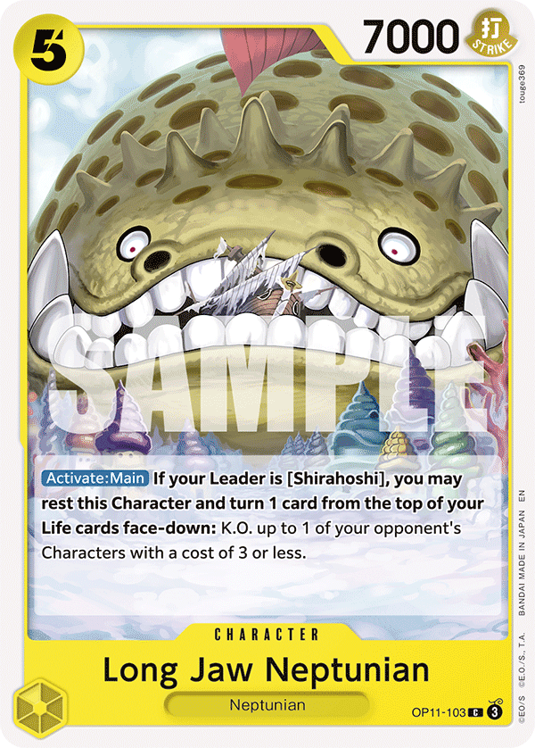 OPTCG A Fist of Divine Speed OP11-103 Long Jaw Neptunian