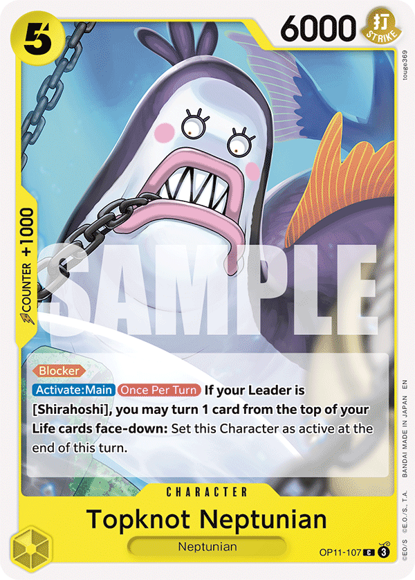 OPTCG A Fist of Divine Speed OP11-107 Topknot Neptunian