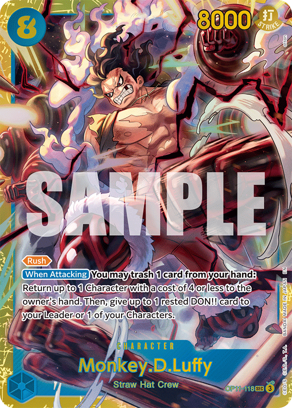 OPTCG A Fist of Divine Speed OP11-118 Monkey.D.Luffy (SEC)