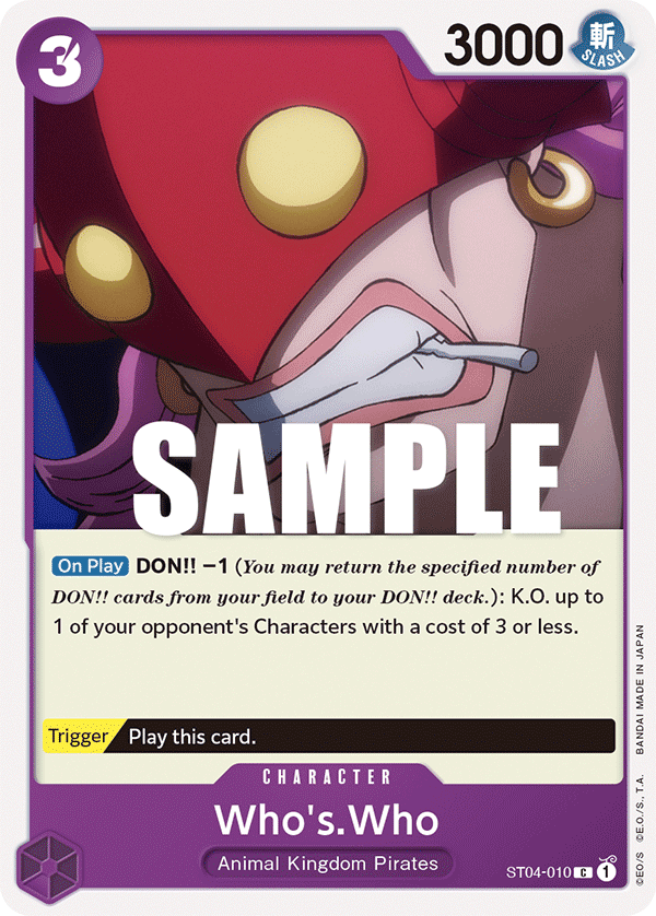 OPTCG Starter Deck Animal Kingdom Pirates ST04-010 Who's.Who