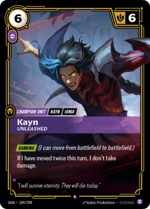 Riftbound Origins 189/298 Kayn Unleashed