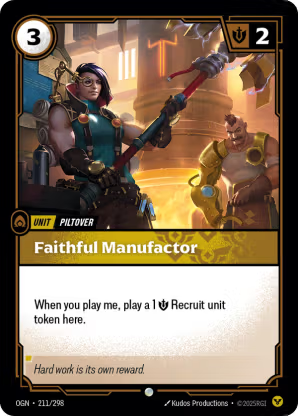Riftbound Origins 211/298 Faithful Manufactor Foil