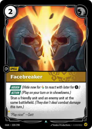 Riftbound Origins 220/298 Facebreaker Foil