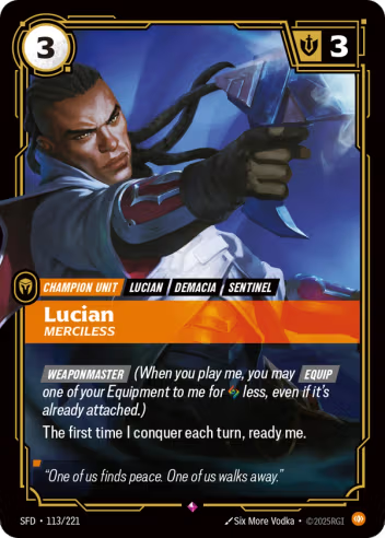 Riftbound Spiritforged 113/221 Lucian Merciless