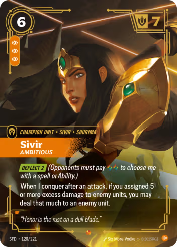 Riftbound Spiritforged 120/221 Sivir Ambitious
