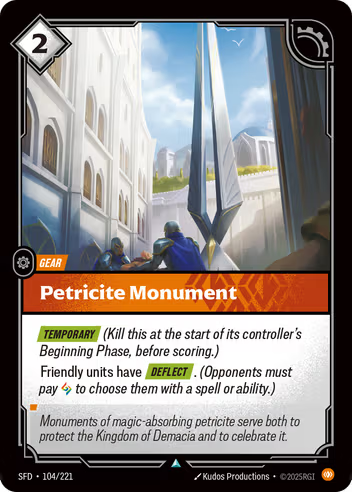 Riftbound Spiritforged 104/221 Petricite Monument