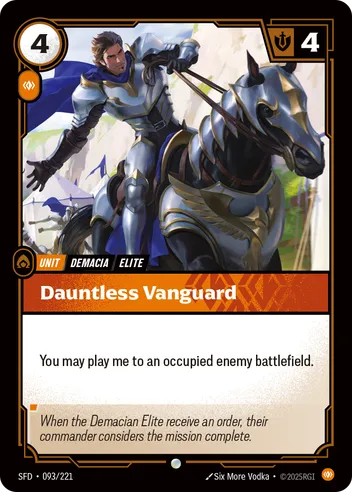 Riftbound Spiritforged 093/221 Dauntless Vanguard Foil