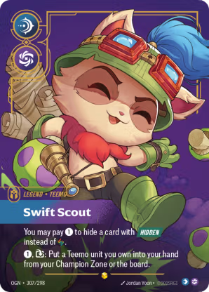 Riftbound Origins 307/298 Teemo, Swift Scout (Showcase)