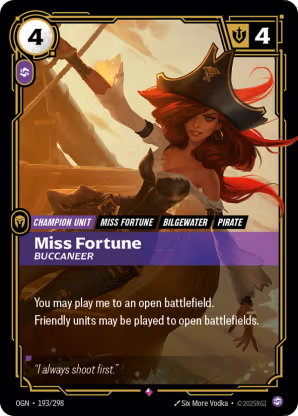 Riftbound Origins 193/298 Miss Fortune Buccaneer