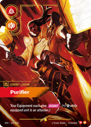 Riftbound Spiritforged 241/221 Lucian Purifier (Showcase)
