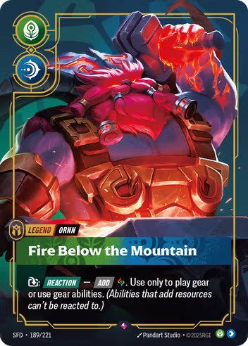 Riftbound Spiritforged 189/221 Ornn Fire Below the Mountain