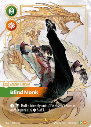 Riftbound Origins 304/298 Lee Sin, Blind Monk (Showcase)
