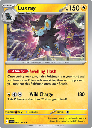 SV Paldea Evolved 071/193 Luxray Holo Rare