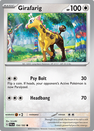 SV Paldea Evolved 154/193 Girafarig