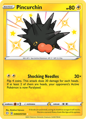 SWSH Shining Fates SV043/SV122 Pincurchin
