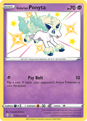 SWSH Shining Fates SV047/SV122 Galarian Ponyta