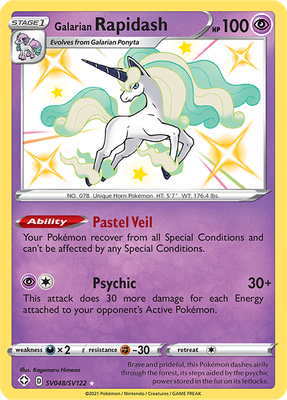 SWSH Shining Fates SV048/SV122 Galarian Rapidash