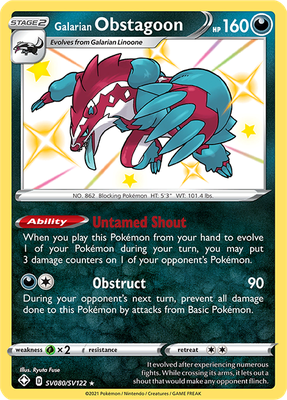 SWSH Shining Fates SV080/SV122 Galarian Obstagoon