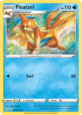 SWSH Shining Fates 023/072 Floatzel Reverse Holo