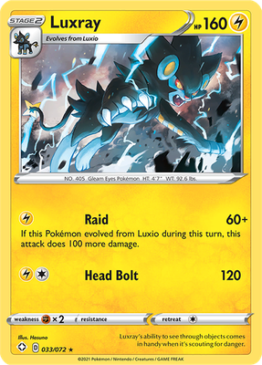 SWSH Shining Fates 033/072 Luxray Reverse Holo
