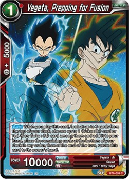 DBS Destroyer Kings BT6-009 Vegeta, Prepping for Fusion Foil