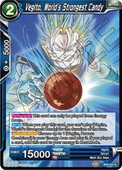 DBS Destroyer Kings BT6-037 Vegito, World's Strongest Candy Foil