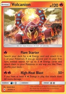 SM Unbroken Bonds 025/214 Volcanion Holo Rare