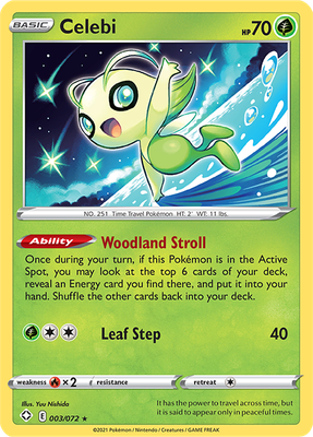 SWSH Shining Fates 003/072 Celebi Reverse Holo