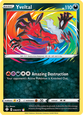 SWSH Shining Fates 046/072 Yvetal Amazing Rare
