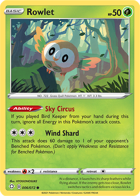 SWSH Shining Fates 006/072 Rowlett