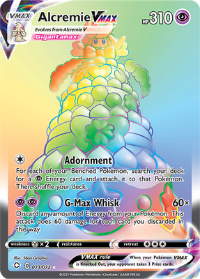 SWSH Shining Fates 073/072 Alcremie VMAX Rainbow Rare