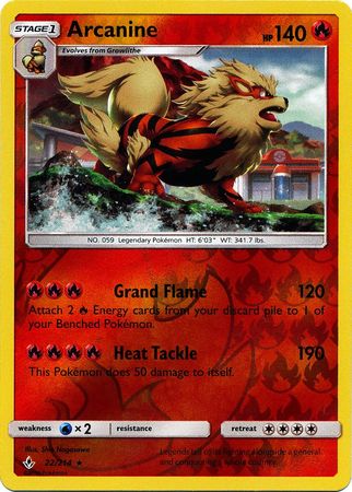 SM Unbroken Bonds 022/214 Arcanine Reverse Holo