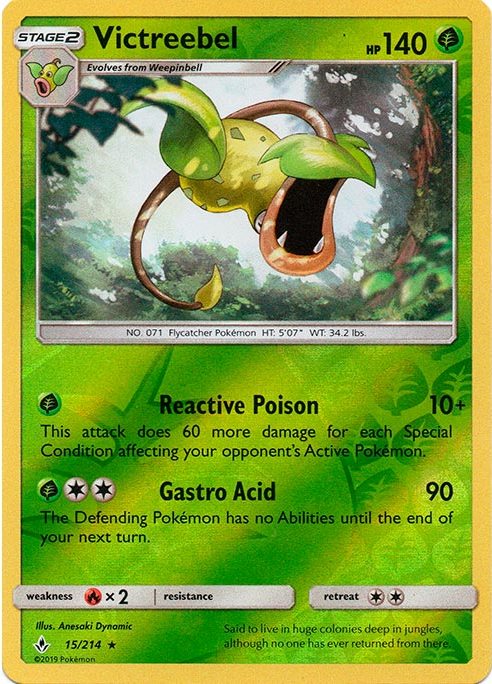 SM Unbroken Bonds 015/214 Victreebel Reverse Holo