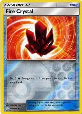 SM Unbroken Bonds 173/214 Fire Crystal Reverse Holo