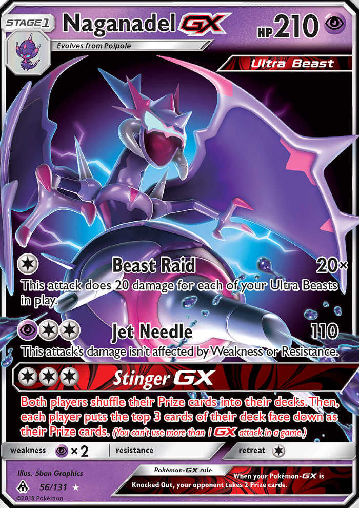 SM Forbidden Light 056/131 Naganadel GX Half Art