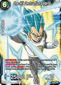 DBS Promotion Card P-001 One-Hit Destruction Vegeta Foil