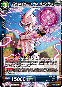 DBS Cross Worlds BT3-048 Out of Control Evil, Majin Buu Foil