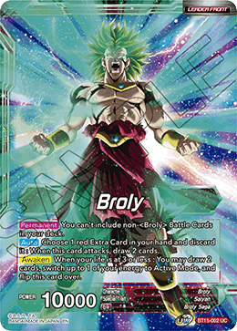 DBS Saiyan Showdown BT15-002 Broly (Leader) Foil