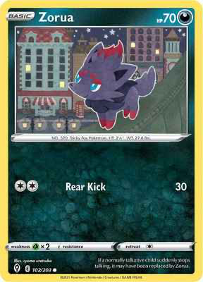 SWSH Evolving Skies 102/203 Zorua Reverse Holo