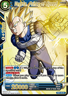 DBS Series 1 Starter The Awakening SD1-005 Vegeta, Prince of Speed
