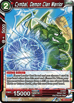 DBS Draft Box 6: Giant's Force DB3-019 Cymbal, Demon Clan Warrior