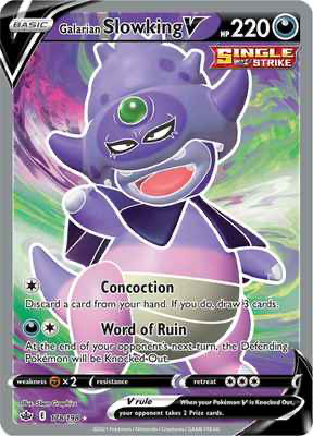SWSH Chilling Reign 178/198 Galarian Slowking V Full Art