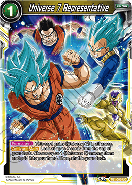DBS The Tournament of Power TB1-095 Universe 7 Representative Foil